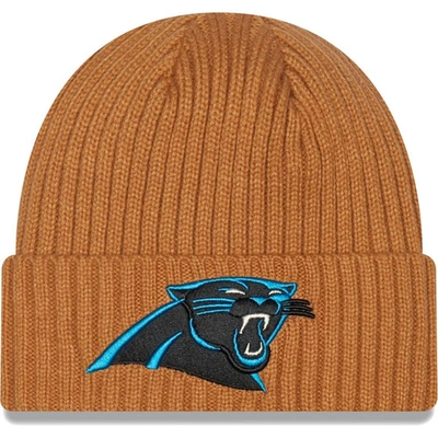 New Era Brown Carolina Panthers Core Classic Cuffed Knit Hat