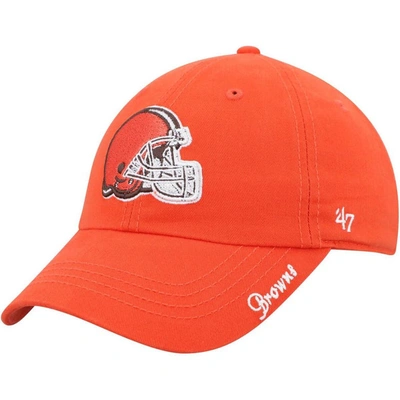 47 ' Orange Cleveland Browns Miata Clean Up Primary Logo Adjustable Hat