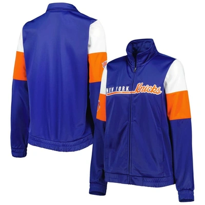G-iii 4her By Carl Banks Blue New York Knicks Change Up Full-zip Track Jacket