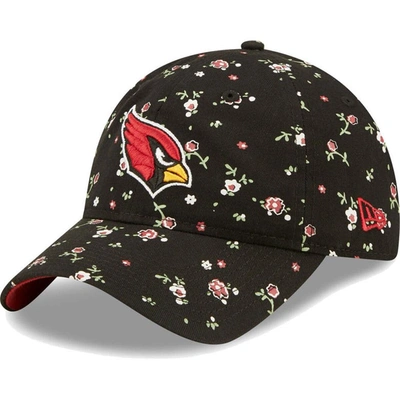 New Era Black Arizona Cardinals  Floral 9twenty Adjustable Hat