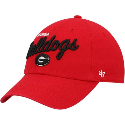 47 ' Red Georgia Bulldogs Phoebe Clean Up Adjustable Hat