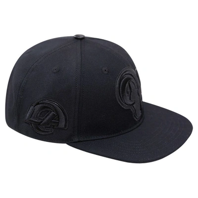 Pro Standard Los Angeles Rams Triple Black Snapback Hat