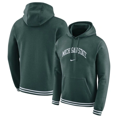 Nike Green Michigan State Spartans Sketch Retro Pullover Hoodie