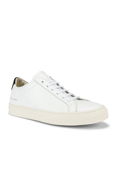 Common Projects Retro Achilles Low-top Leather Trainers In White & Black