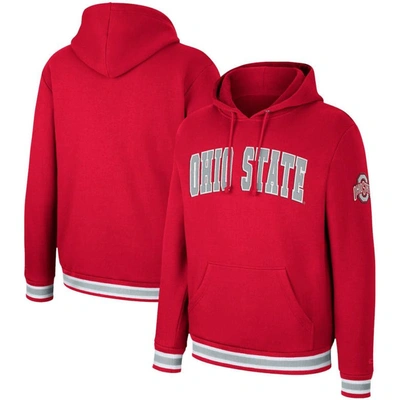 Colosseum Scarlet Ohio State Buckeyes Varsity Arch Pullover Hoodie