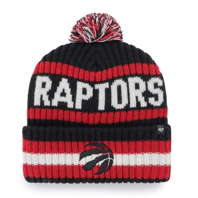 47 '  Black Toronto Raptors Bering Cuffed Knit Hat With Pom