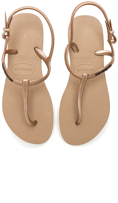 Havaianas Freedom Slim Sandal In Rose Gold