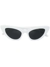 Saint Laurent Cats Eye Sunglasses In White