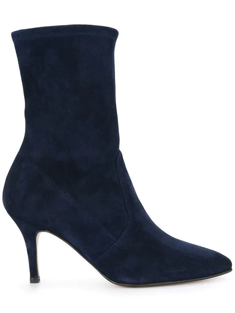 stuart weitzman cling suede sock boots