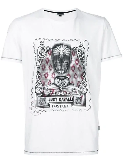 Just Cavalli Printed T In White