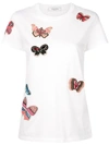 Valentino Embellished Butterfly Appliqué T-shirt In White