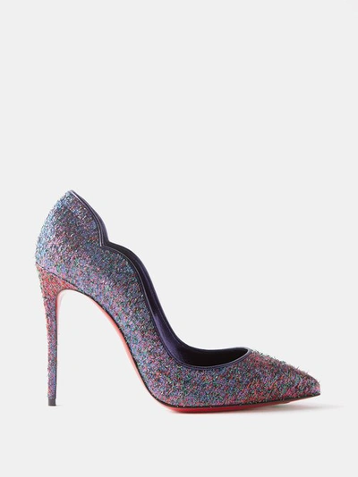 Christian Louboutin Hot Chick 100 Glitter Pumps In Multi Night