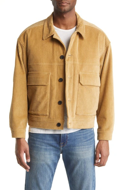 Frame Corduroy Cotton Jacket In Camel