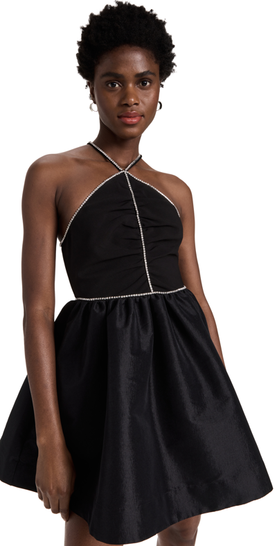 Likely Renn Crystal-embellished Halter Dress In Black