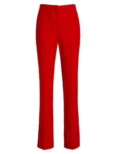 Another Tomorrow Classic Merino Wool Trousers In Red