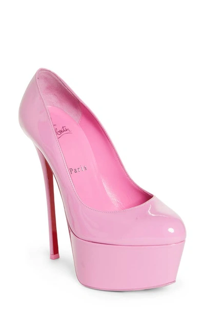 Christian Louboutin Dolly Alta 160mm Patent Leather Platform Pumps In Pink