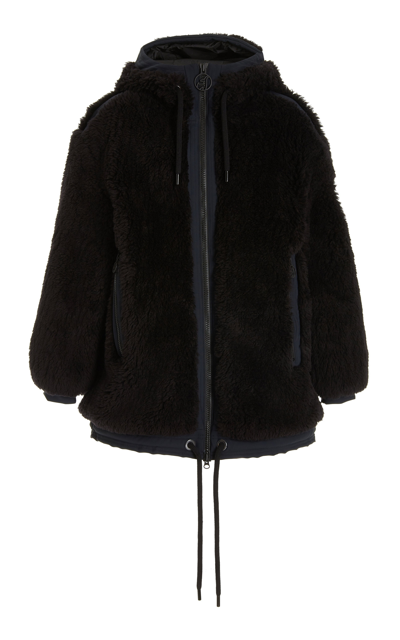 Toni Sailer Ellison Hooded Wool-blend Teddy Jacket In Black