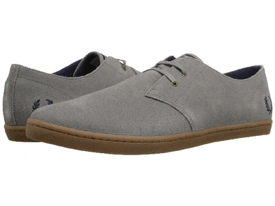 Fred Perry Byron Low Suede In Falcon Grey/carbon Blue | ModeSens