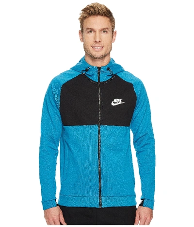 Nike Sportswear Advance 15 Full Zip Hoodie In Light Blue  Lacquer/black/black/white | ModeSens