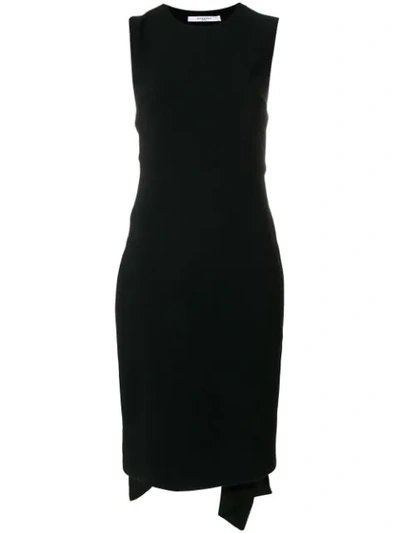 Givenchy Cutout Crepe-paneled Stretch-cady Midi Dress In Black