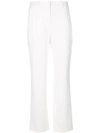 Givenchy Cropped High-waisted Trousers In White