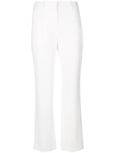 Givenchy Cropped High-waisted Trousers In White