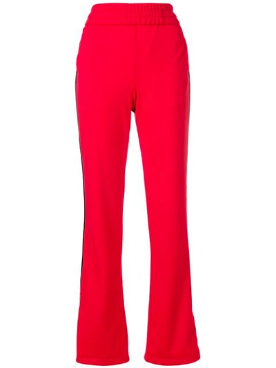 Off-white Side-stripe Straight-leg Track Pants In Red