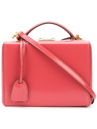 Mark Cross Small Grace Leather Box Bag In Pink