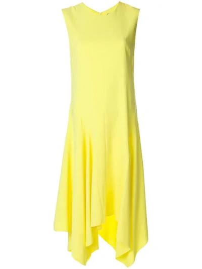 Sportmax Sleeveless Cady Midi Dress In Yellow