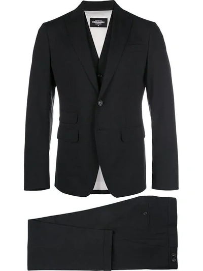Dsquared2 Three-piece Suit In Grey