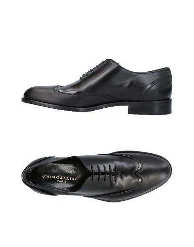 John Galliano Lace-up Shoes In Black