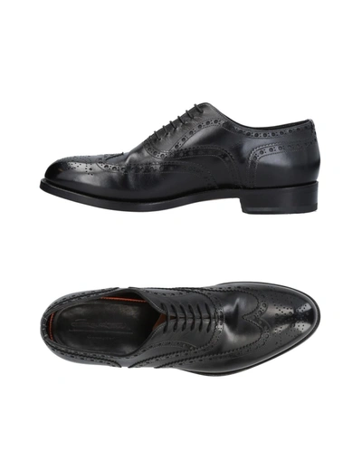 Santoni Lace-up Shoes In Black