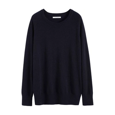 Chinti & Parker Charcoal Pure Cashmere Slouchy Sweater In Navy