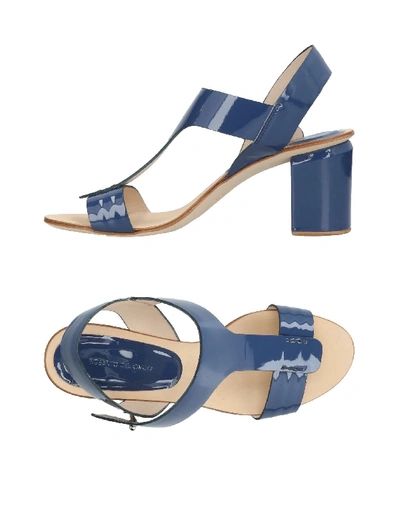 Roberto Del Carlo Sandals In Blue