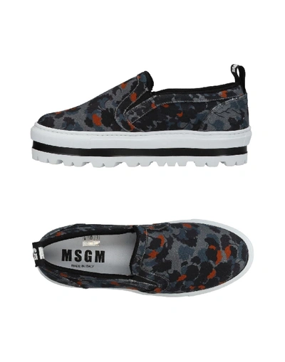 Msgm Sneakers In Slate Blue