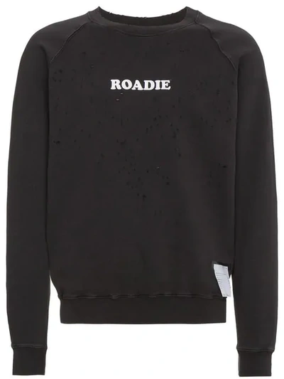 Satisfy Roadie Moth Eaten Sweatshirt In Black