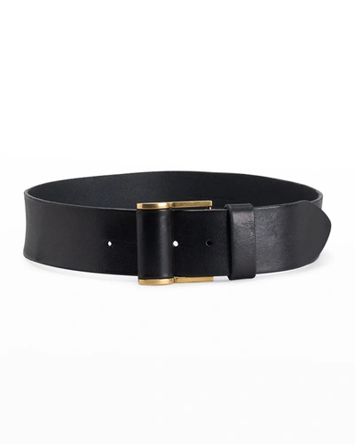 Saint Laurent Corset Leather Waist Belt In Nero | ModeSens