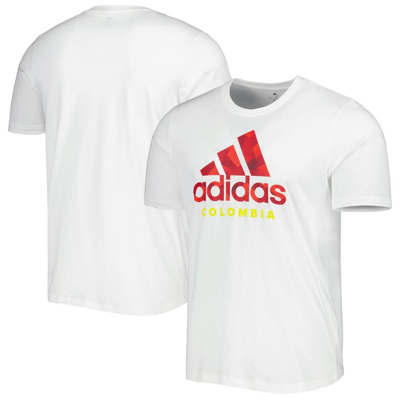 Adidas Originals Adidas White Colombia National Team Dna Graphic T-shirt