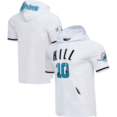 Pro Standard Men's  Tyreek Hill White Miami Dolphins Player Name And Number Hoodie T-shirt