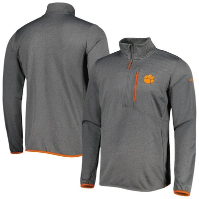 Columbia Gray Clemson Tigers Park View Omni-wick Half-zip Top