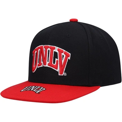 Mitchell & Ness Kids' Big Boys  Black And Red Unlv Rebels Logo Bill Snapback Hat In Black,red