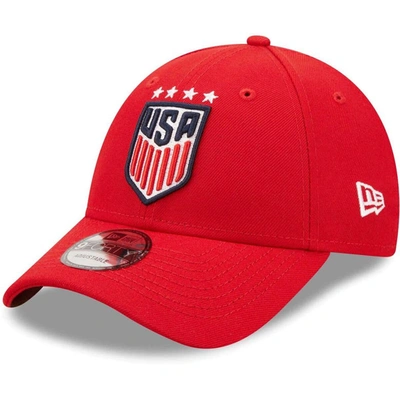 New Era Red Uswnt 9forty Adjustable Hat