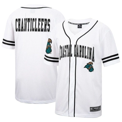 Colosseum White Coastal Carolina Chanticleers Free-spirited Full-button Baseball Jersey