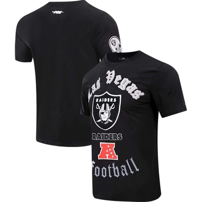 Pro Standard Black Las Vegas Raiders Old English T-shirt