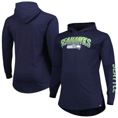 Fanatics Branded College Navy Seattle Seahawks Big & Tall Front Runner Pullover Hoodie