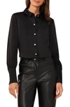 Halogen Button-up Shirt In Rich Black