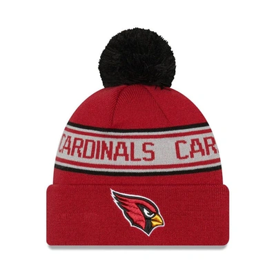 New Era Cardinal Arizona Cardinals  Repeat Cuffed Knit Hat With Pom