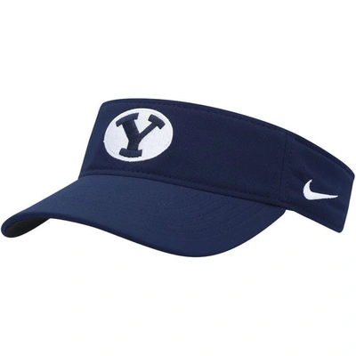 Nike Byu Cougars Navy Sideline Performance Visor