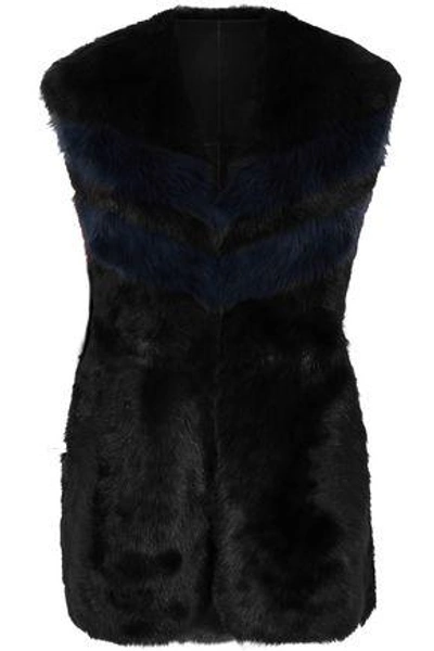 Iro Woman Shearling Gilet Black