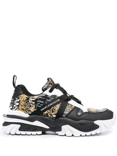 Versace Jeans Couture Trail Treck Logo Couture Sneakers In Black